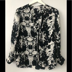 A.L.C. Silk Blouse B/W Print S / XS